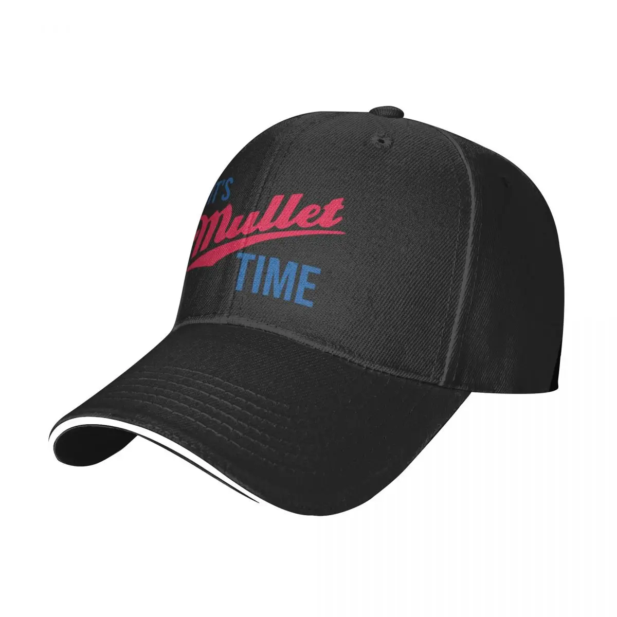 It's Mullet Time, Funny Mullet Baseball Cap fishing hat Cosplay Rugby Icon Hats For Men Women's