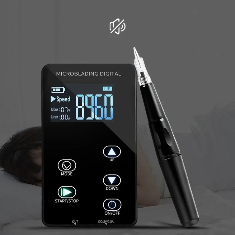 Wireless Tattoo Machine Adjustable Permanent Makeup Machines Rotary Tattoos Equipment Professional Micropigmentation Device