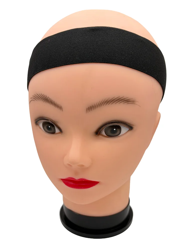 

2 шт. эластичные черные повязки для фиксации края парика шириной 3,5 см и 4 см, регулируемые, на липучке, для кружевных париков, Magic Sticker Edge Slayer Band