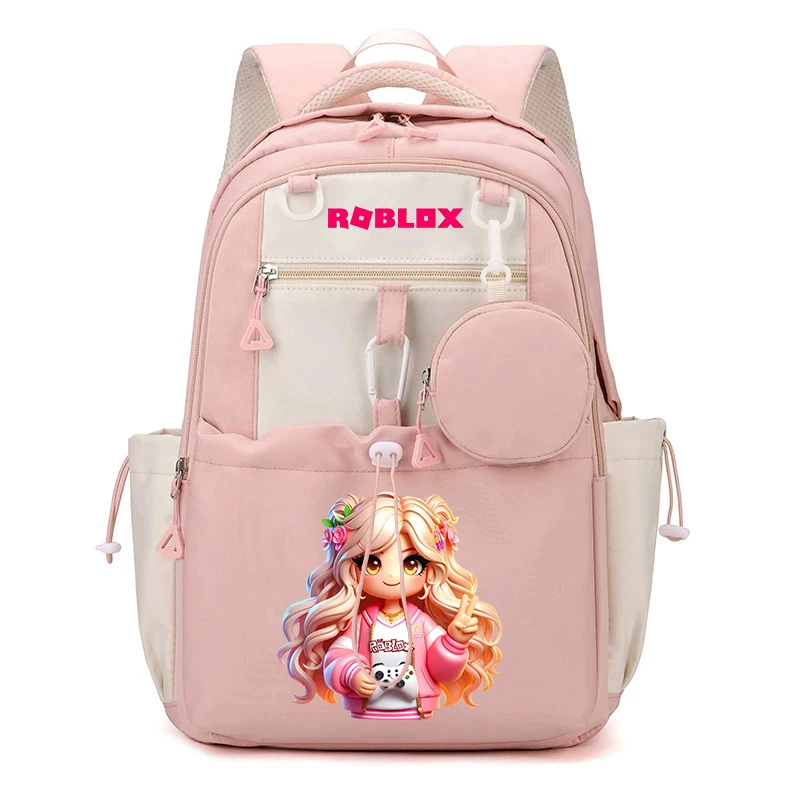 

Симпатичный школьный рюкзак для девочек с игровым принтом Roblox, легкая сумка для книг для студентов-подростков