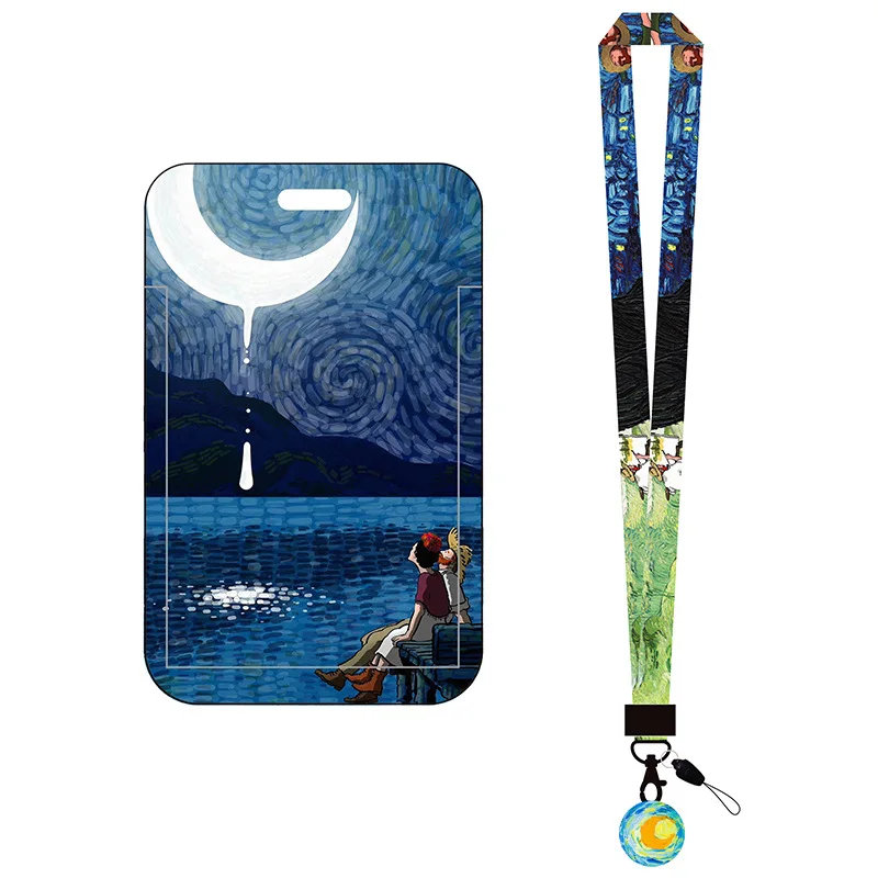 Id Card Holder Lanyard Vibrant Card Holder With Lanyard Creative Card Holder Colorful For Lanyard Keychain Bus