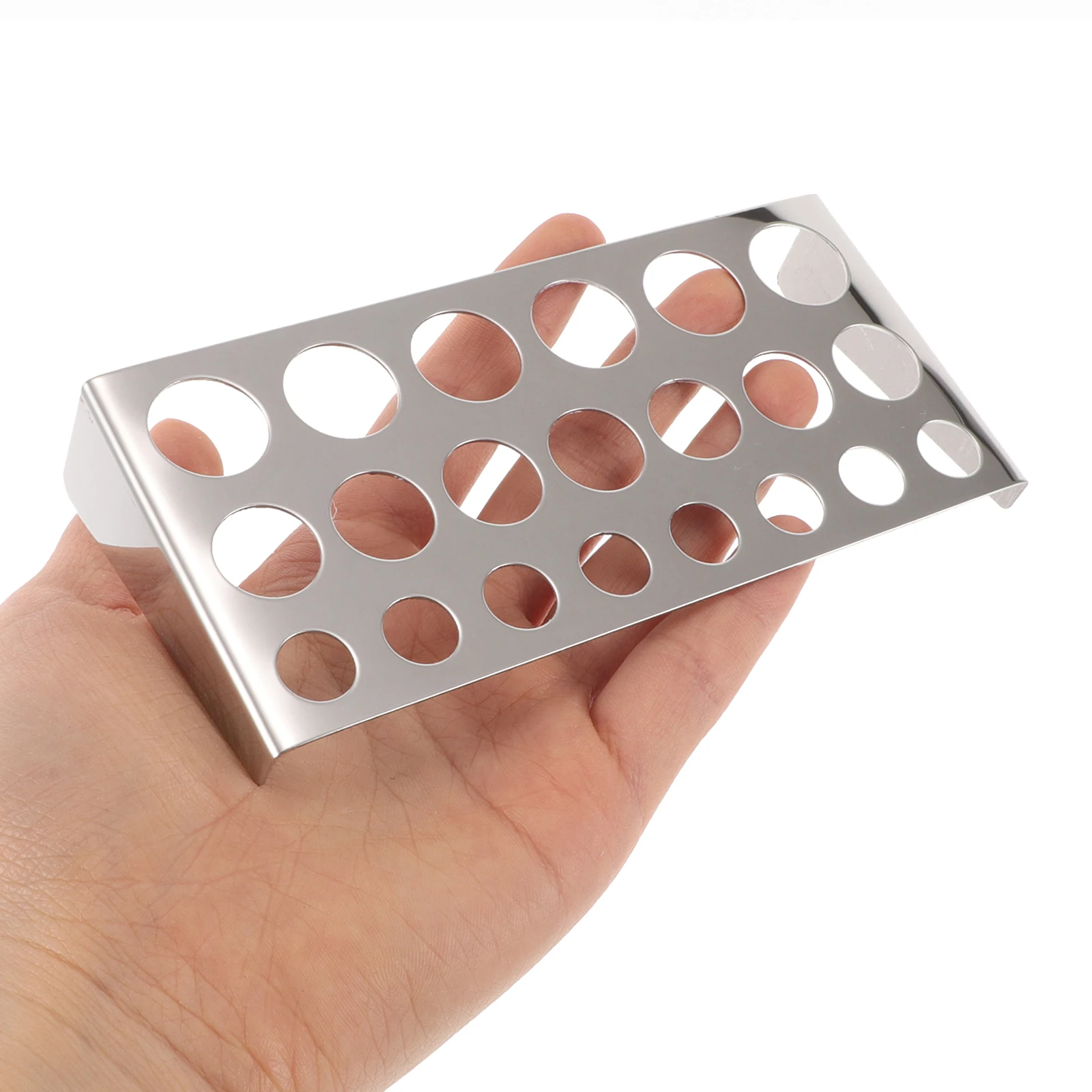 

Stainless Steel Pigment Rack Multihole Ink Cup Holder Durable Longlasting Silver Color Organizer for Artists Tattooing Tools