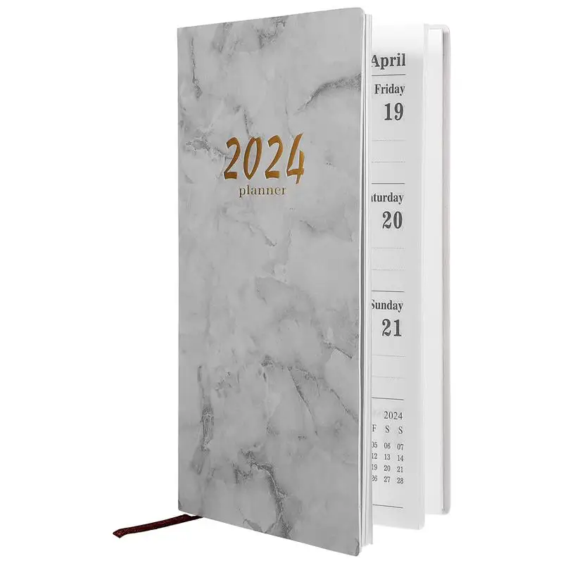 A6 The Notebook 2024 Year Notepad Agenda Marbling Planning Handbook Business Pu Planner Students Practical Writing Portable