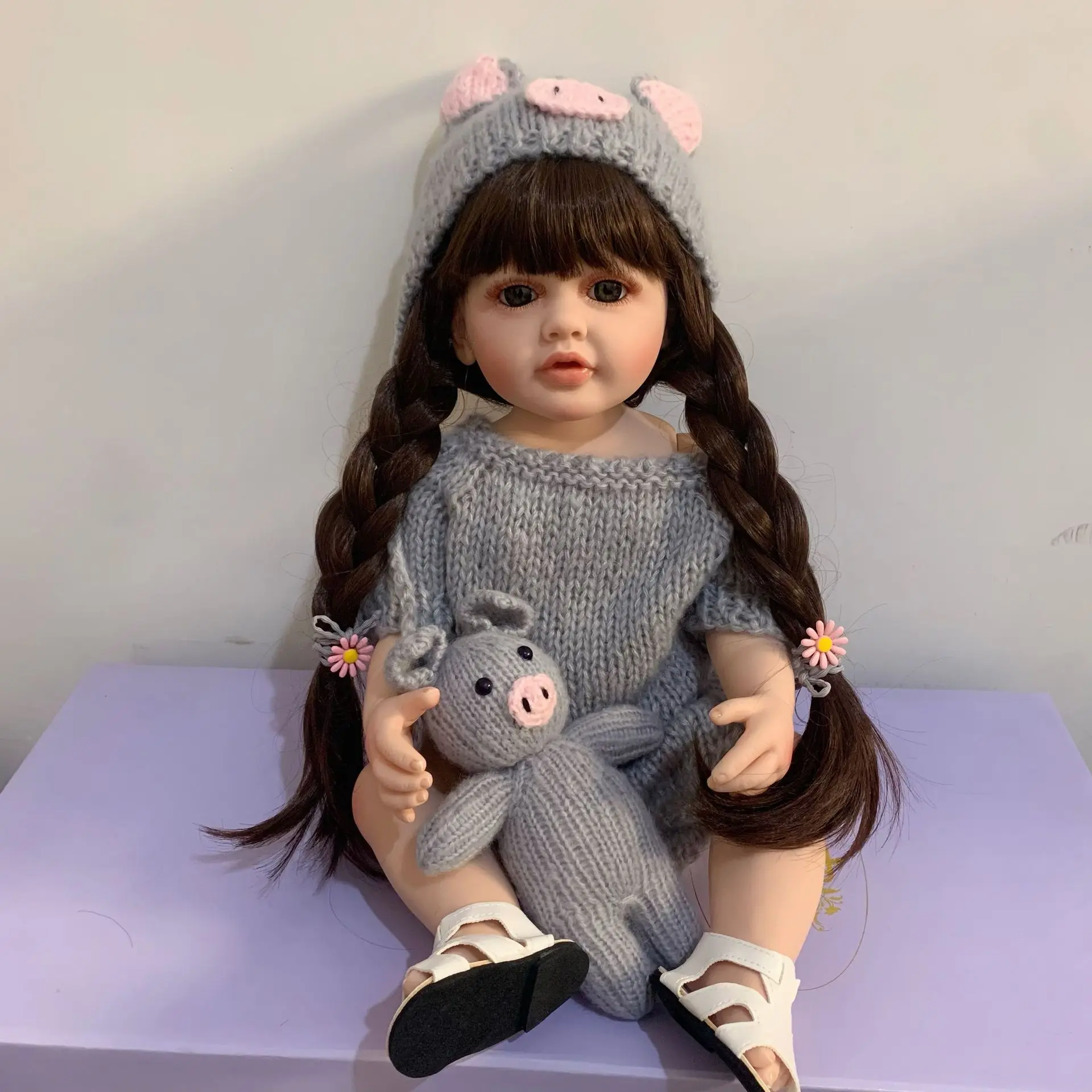 Lifelike Big Eyes Cute  Changeable Vinyl Rubber Baby Toys Dolls Toddler Reborn Baby Kids Doll Birthday Gifts