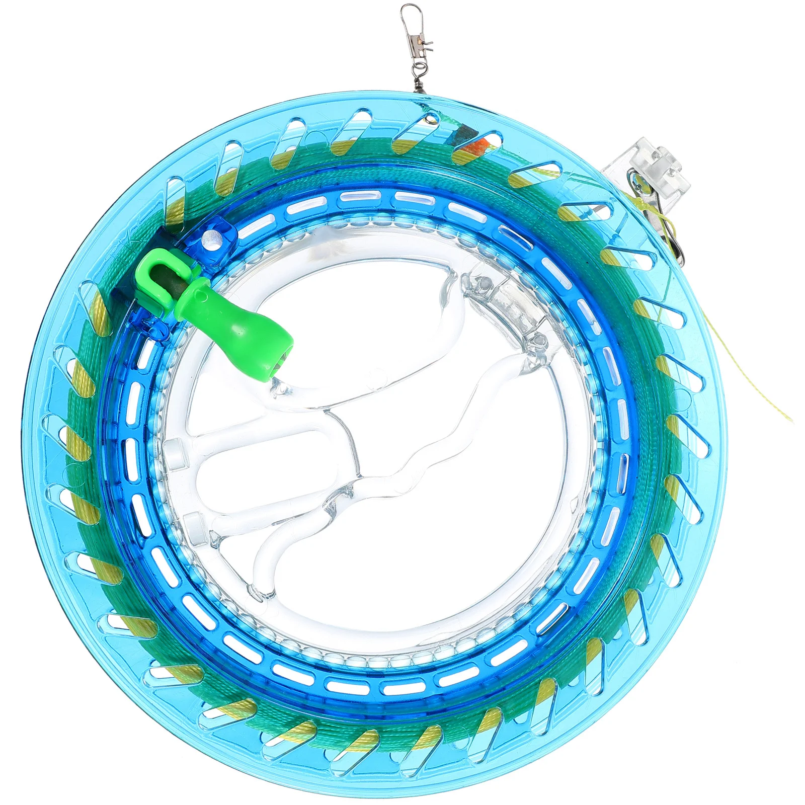 Carrete de rodamiento de bolas antigolpes, carrete duradero resistente al viento para volar al aire libre, longitud de línea ajustable, enrollador inastillable