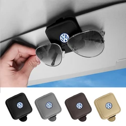 Car Sun Visor Sunglasses Clip Magnetic Case Holder Ticket Card Holder Car Accessories For Volkswagen VW Golf GTI Tiguan Passat