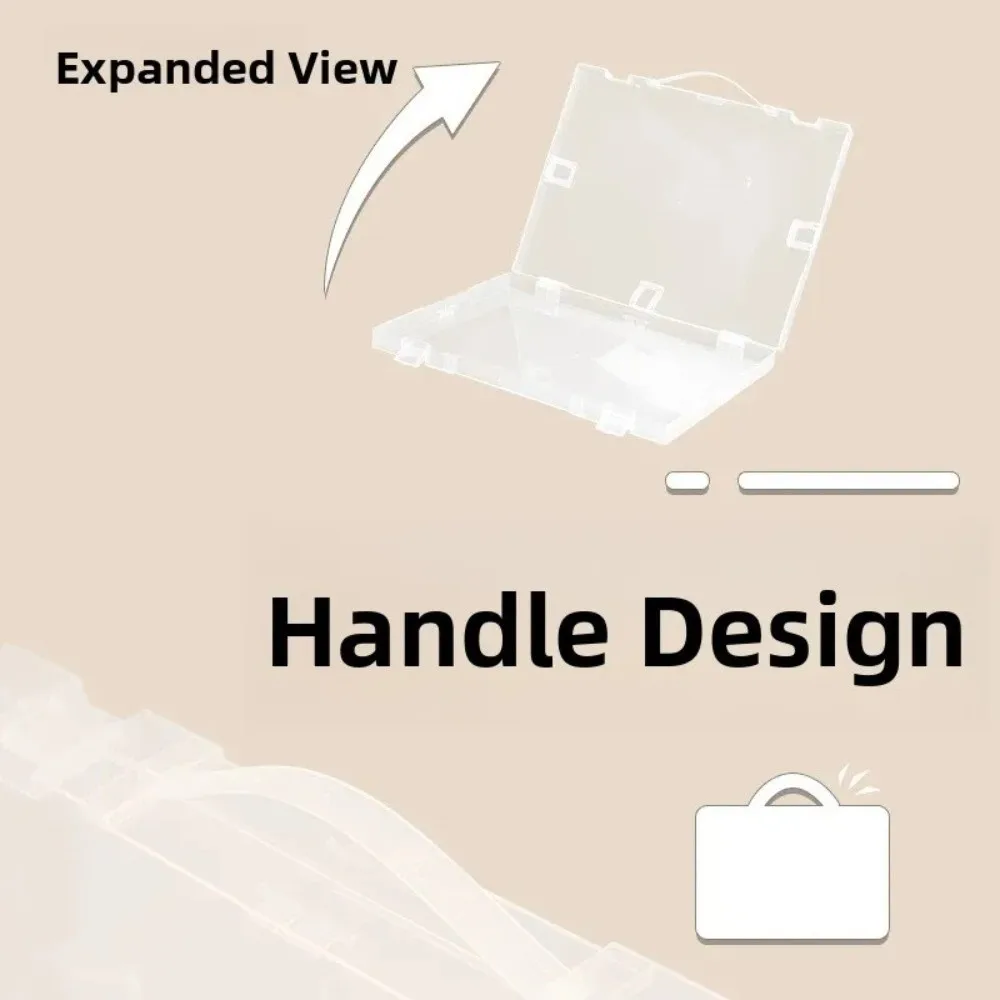 

A3 Organizer Storage Box Multifunctional Large Capacity Carrying Case Plastic Transparent Transparent File Bag