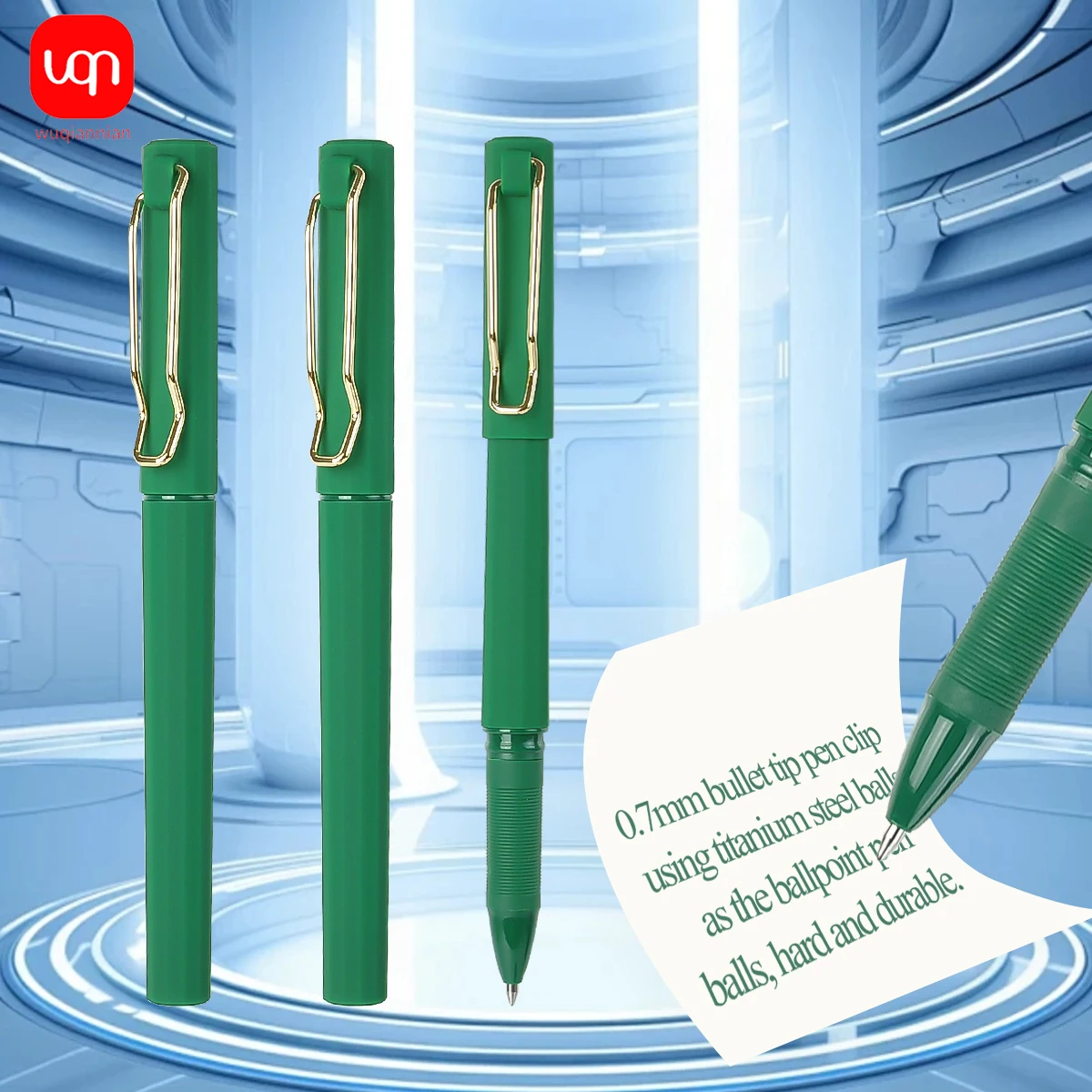 3/6/12pcs Green Ink Ballpoint Pen 0.7mm Special Colors Thick Line Gel Pens for Writing Markers Office Stationery School Supplie