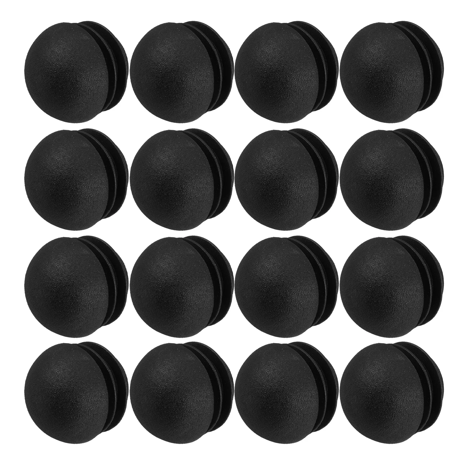 

30Pcs Furniture Protection Covers Plastic Tube End Caps Chair Leg Inserts Black 25mm Semi Spherical Tubing Stoppers