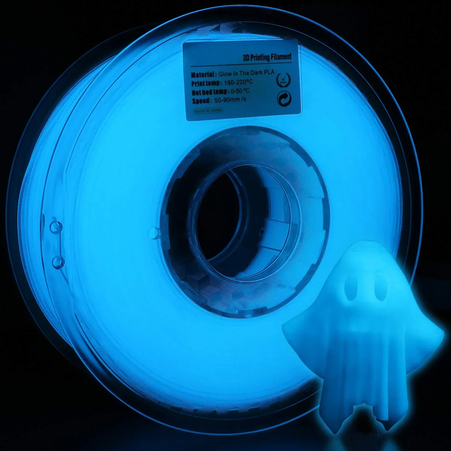 

PLA Glowing In The Dark 1.75mm 3D Printer Filament Luminous Sublimation Material for 3d Printing Glow Red Firefly Green