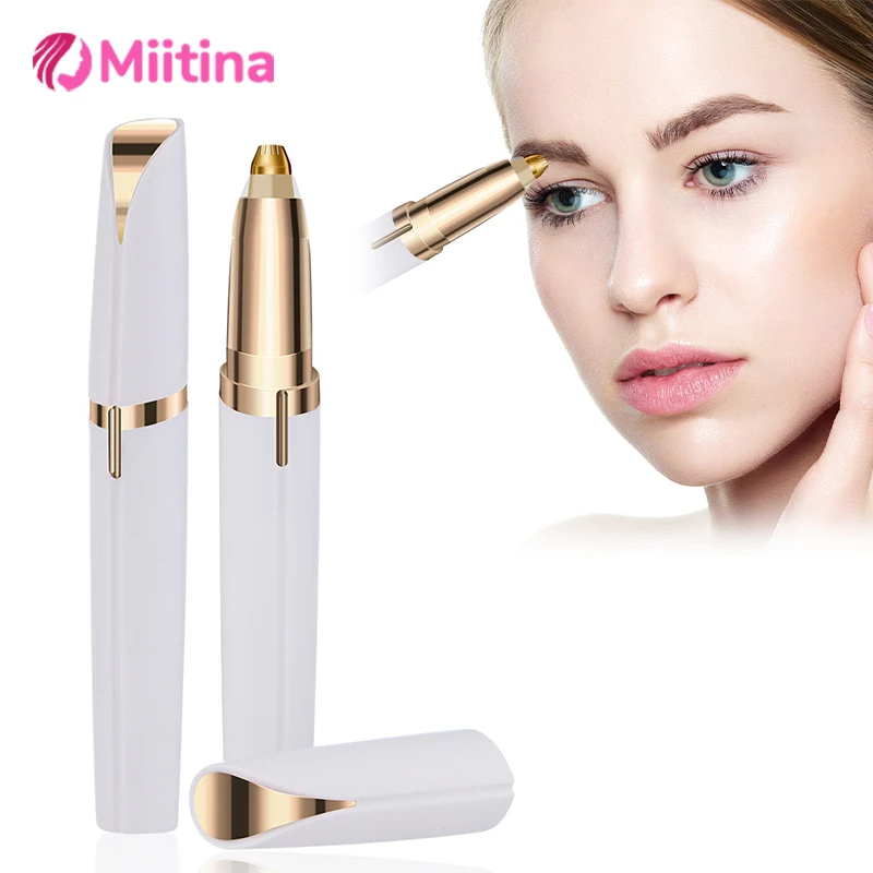 Electric Eyebrow Trimmer Electric Face Eyebrow Trimmer Mini Portable Women Body Shaver Remover Painless Security Hair Removal