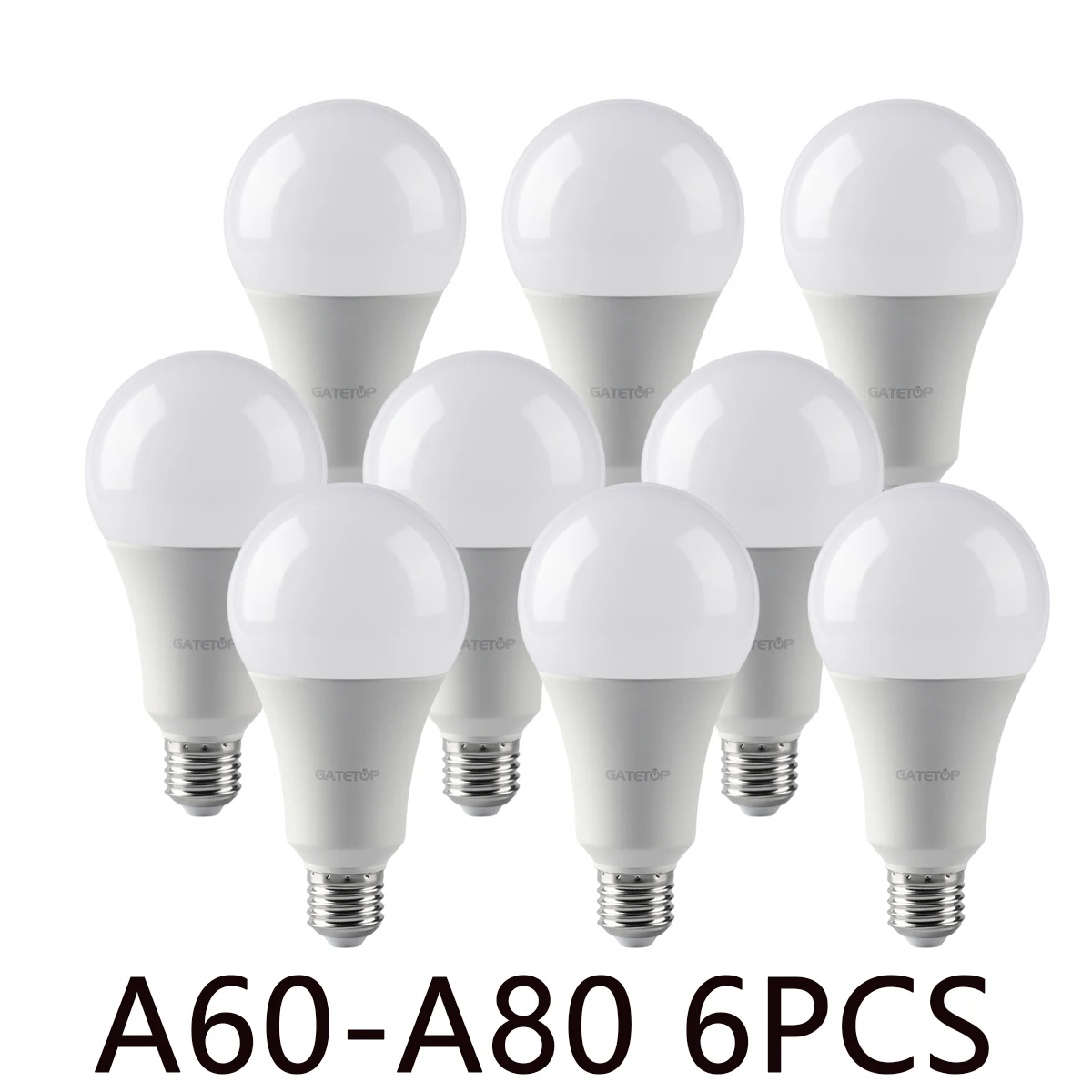 6 Pack A Series lampadina LED 8W 9W 10W 12W 15W 18W 20W 24W AC110/220V E27/ B22 Base 3000/4000/6000K per cucina soggiorno camera da letto