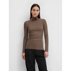 Pullover lavorato a maglia da donna 2024 nuova primavera autunno colletto rovesciato Slim Casual tinta unita maglione a maniche lunghe