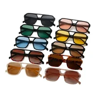 Square Big Frame Sunglasses for Men and Women Lightweight Frame Black Yellow Sun Glasses with UV Protection - Image 5
