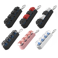 USLION 4 Keys Mechanical Keyboard Axis Tester Button Keycaps Office Decompression Toys Calming Stress Relief Keychain Gifts