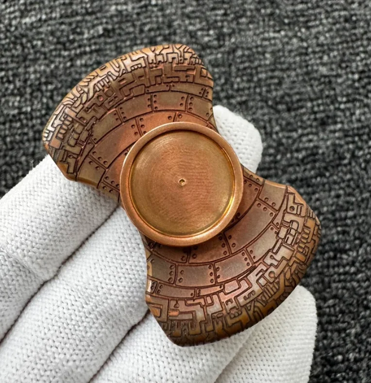 Used EDC Rotablade copper Stress Relief Toy Haptic Spinner Fingertip Gyroscope Decompression Toys For Adult