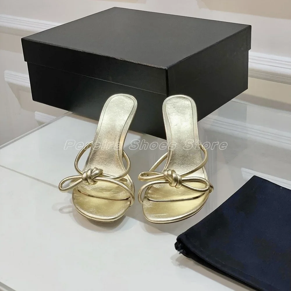 

Женские босоножки с открытым носком, летние сандалии на шпильке с бантом-бабочкой, золотистые и белые, 2024