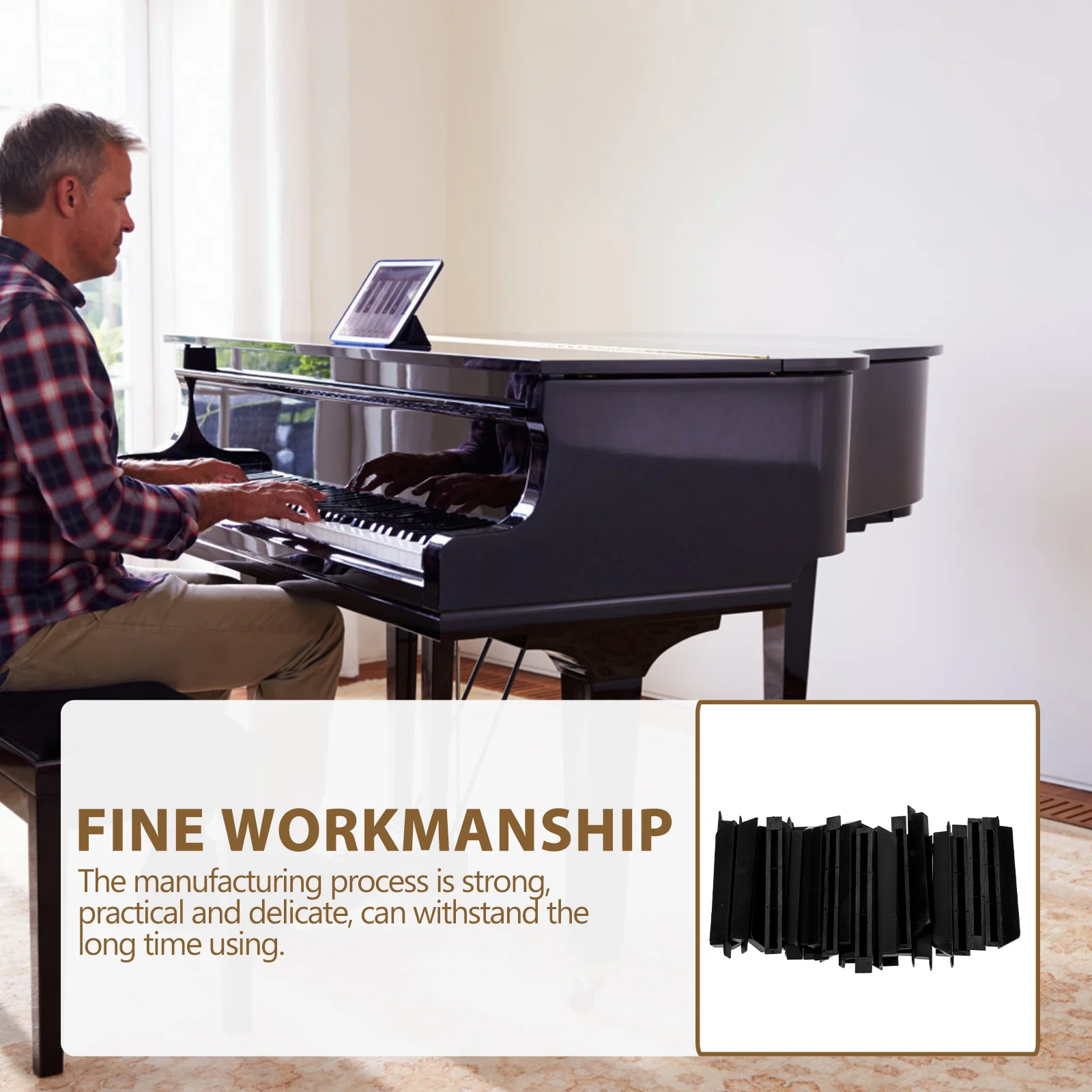 

36pcs Piano Keys Replacement Resin Keytops Durable Practical Long Lasting Professional Personal Accessories tools