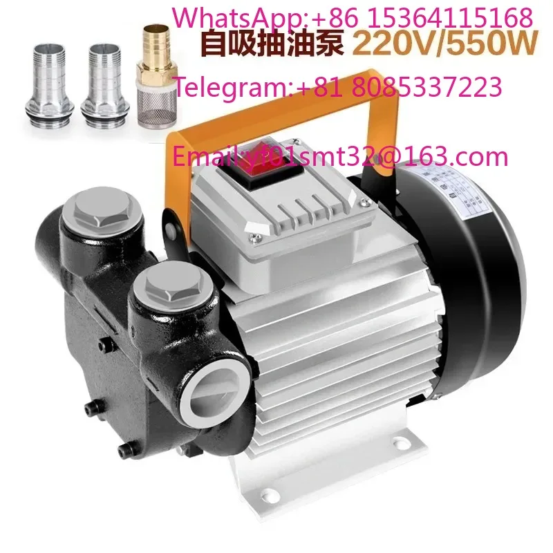 High Flow Self Priming Electric Oil Transfer Pump Support 12V 24V DC 220V Power Portable Fuel Liquid Extraction Pump