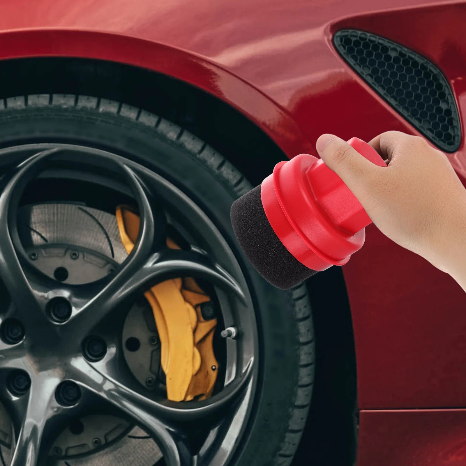 

Губка для вощения автомобильных шин, щетка, ручная полировальная подушечка высокой плотности, прочная полировальная подушечка для буфера, набор для полировки автомобиля, полировальные подушечки