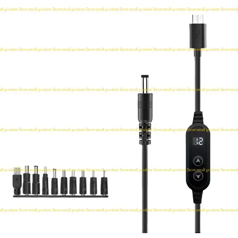 

R1WD PD65W Тип C к DC5.5x2,1 мм Power Cable 10 Советы разъемов Регулируемый выход