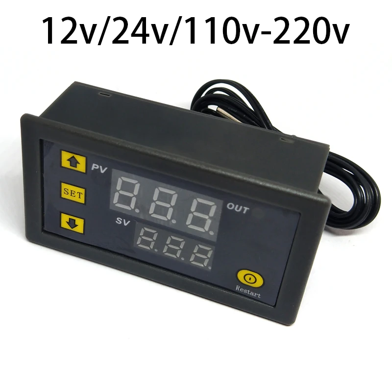 W3230 Mini cyfrowy regulator temperatury 12V/24V/110V-220V regulator termostatu ogrzewanie termoregulator sterujący chłodzeniem