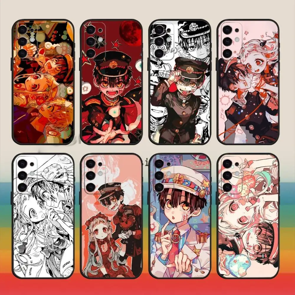 Funda de teléfono de Anime H-Hanako-K-Kun con destino al inodoro para Samsung S25,24,23,22,30,21,10,9,Ultra,Plus,FE 5G, funda blanda negra