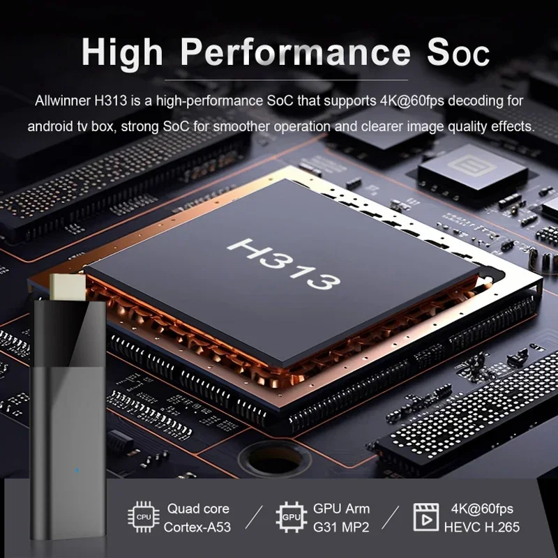 Q6 Mini TV Box Android Fire TV Stick Android 10 Quad Core H313 4K HD H265 3D 2.4G e 5.8G WIFI BT5.2 Smart TV BOX Android Stick