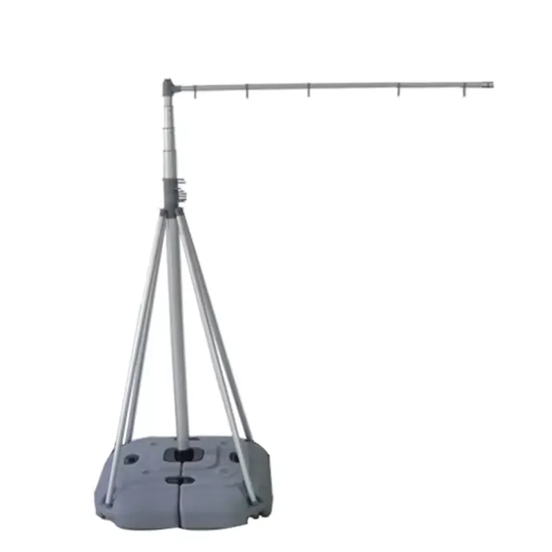 Promotional flag Portable 5m retractable water-based movable flagpole with water filling base