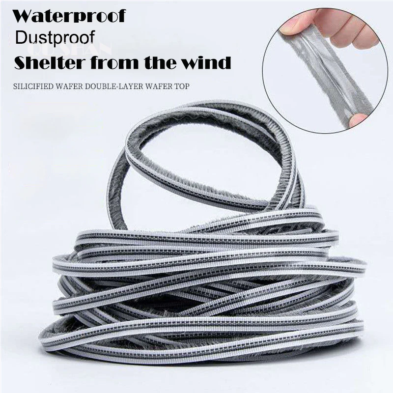 

Уплотнительная щетка для дверей и окон, звукоизоляционное уплотнение для защиты от пыли, наполнитель зазора из алюминиевого сплава