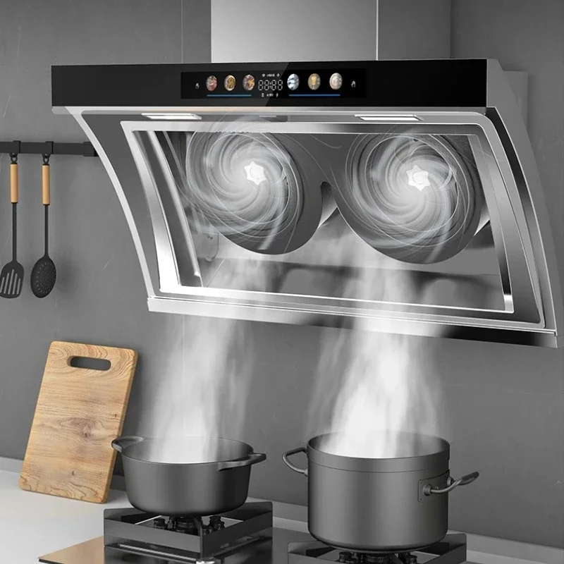 220V Newfly Kitchen Range Hood Stainless Steel Dual Motor High Suction Small New Style for Rental Apartment J