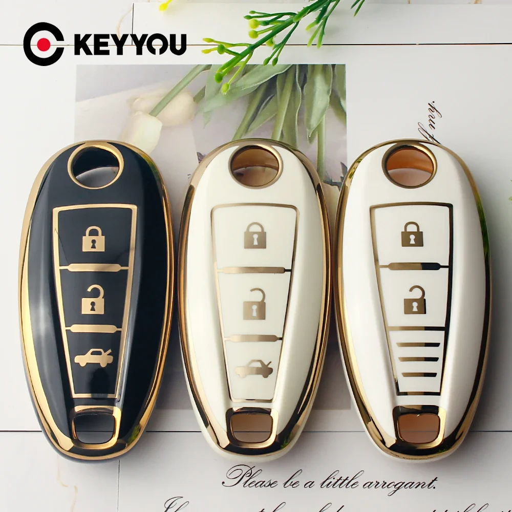 

KEYYOU 1 шт. для Suzuki Baleno Ertiga Ciaz Ignis Kizashi Swift SX4 S-cross Vitars TPU автомобильный смарт-чехол для ключей Защитный чехол для ключей