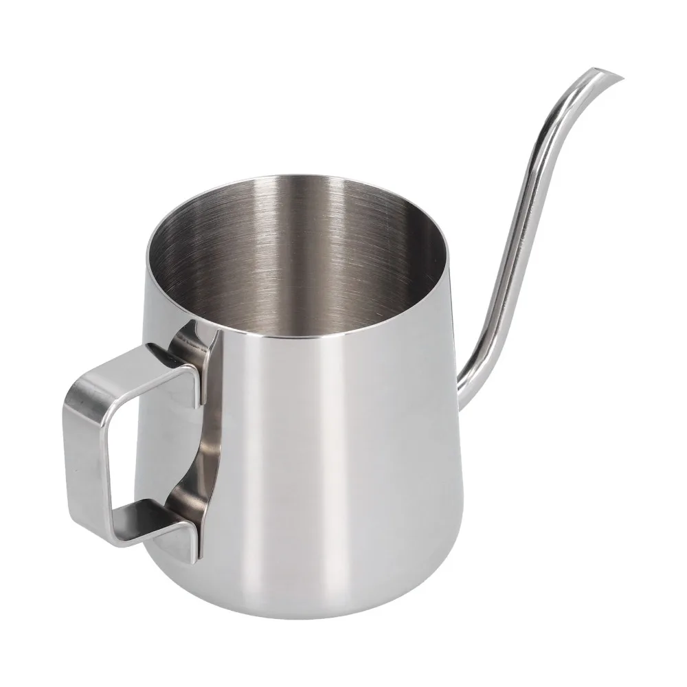 250ml Capacity Stainless Steel Coffee Pot Stainless Steel Silver Pour Over Kettle Long Narrow Spout Hanging Ear Pot