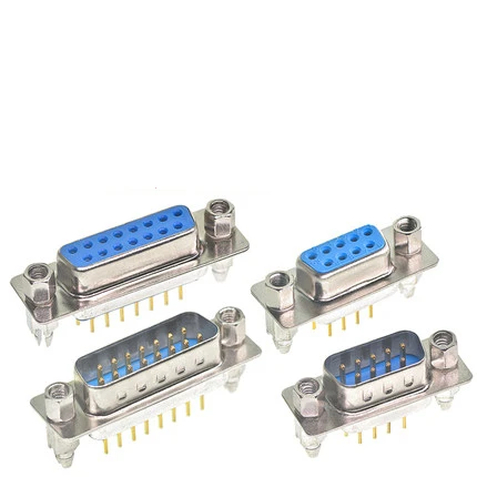 DB9 DB15 DB25 DB37 9/15/25/37 Pin diritto 180 gradi maschio femmina spina d-sub connettore di montaggio PCB DP9 DP15 DP25 DP37