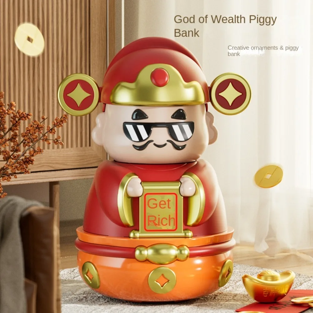 Réservoir d'épargne le dieu de la richesse tirelire décorative ouvrable dieu chinois ornements dessin animé bon symbolisme dessin animé tirelire