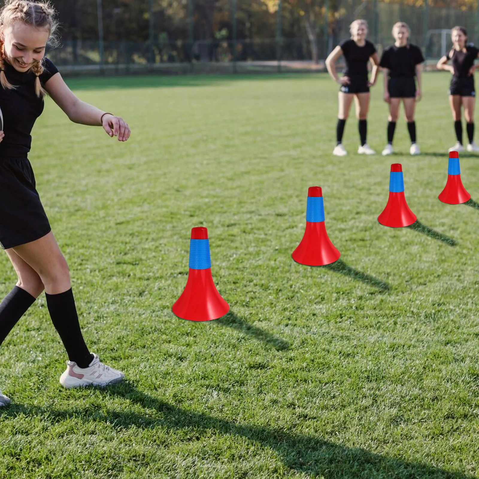 

2pcs Soccer Training Football Practice Equipment Agility Speed Basketball Drills Markers Lightweight Sports Cones For Kids