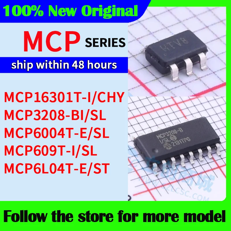 

MCP16301T-I/CHY MCP3208-BI/SL MCP6004T-E/SL MCP609T-I/SL MCP6L04T-E/ST In stock 48 hours ship
