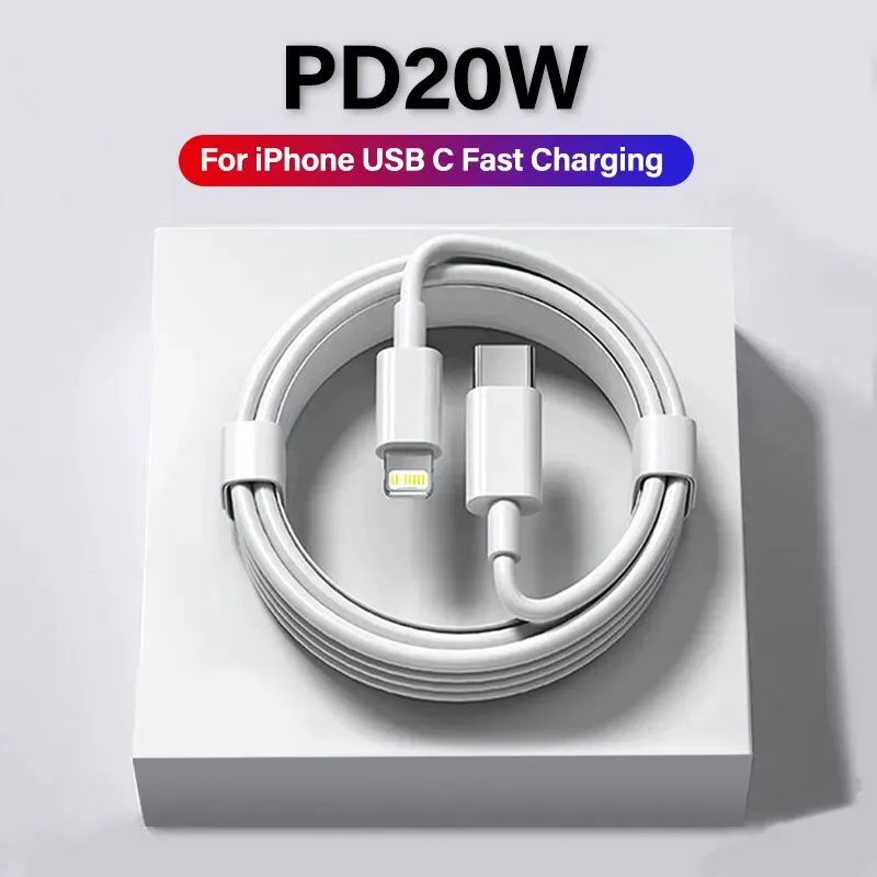 아이패드용 C타입 고속 충전 케이블, 아이폰 14, 13, 12, 11, 프로 맥스, 7, 8, XS, XR, USB C 충전 와이어, 에어 충전기 액세서리, PD 20W 