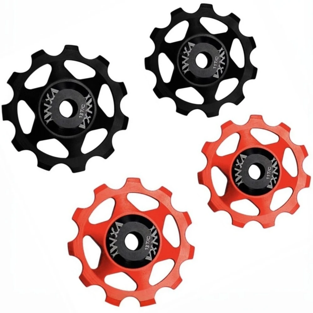 

1 Pc 39/48mm Bicycle Rear Derailleur Jockey Wheel 11T/13T For Mountain/Road Bike Cycling Accessories Black/Red