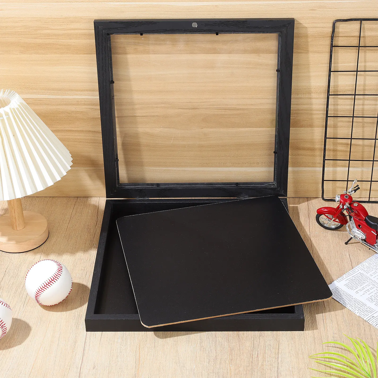 Frame Display Wood - Clear Shadow Case Jersey Photo Frame