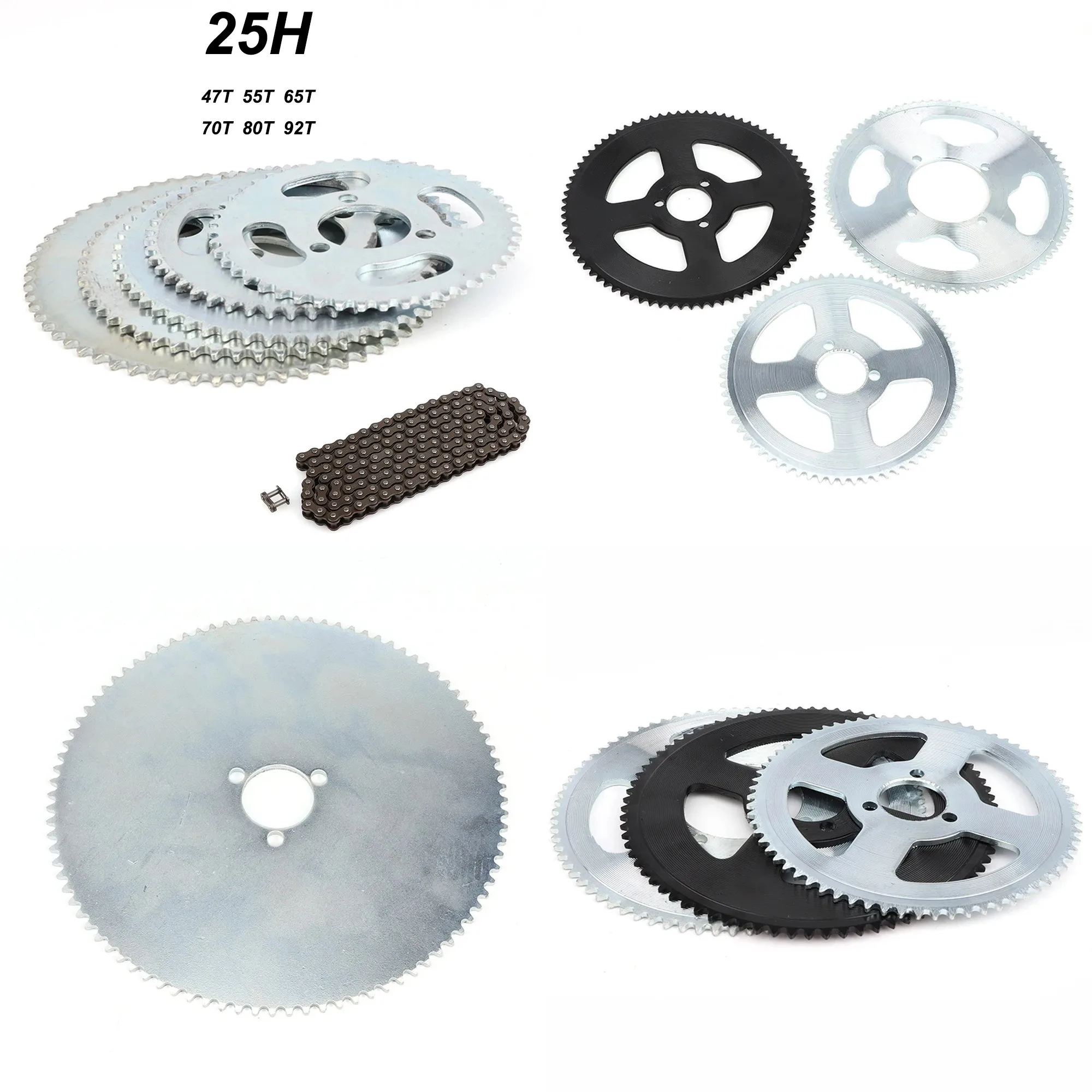 25H 47t 55t 65t 70t 80t 92t Tooth 29/54MM Rear Sprocket for 47CC 49CC Mini Moto ATV Quad Dirt Pit Pocket Bike