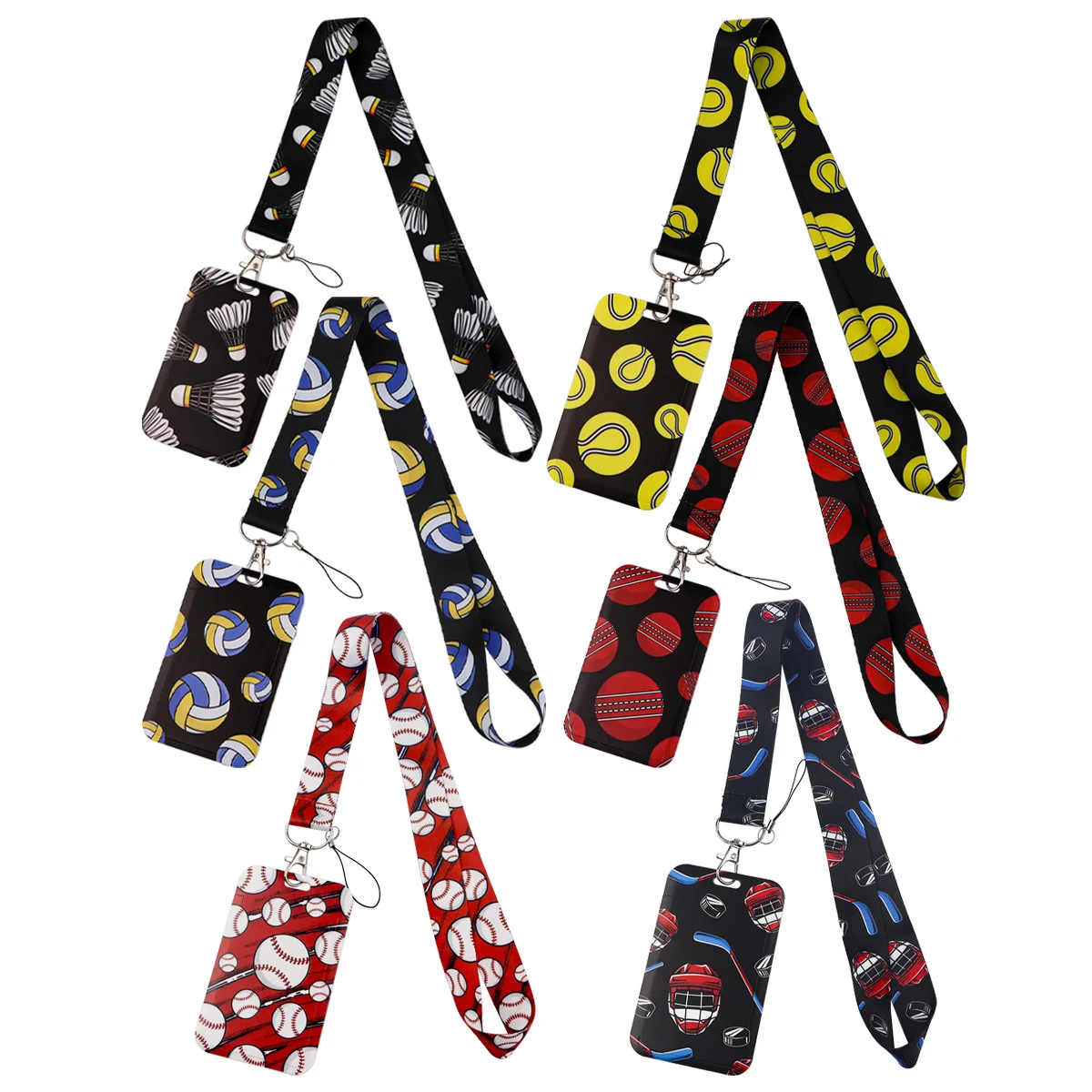 Various Balls Lanyard Neck Strap For Keychain ID Card Mobile Phone Straps Badge Holder Hang Rope Keyring Accessories