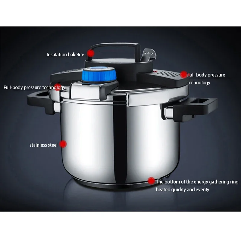 Stainless Steel Pressure Cooker 5.5L Large Capacity Gas Stove Induction Cooker General Pressure Cooker