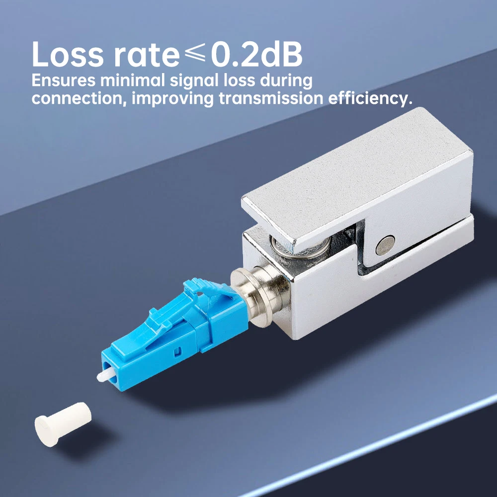 Natalink LC Bare Fiber Optic Adapter Square Fiber Connector for FTTH Red Light Pen Optical Power Meter OTDR FC Square Coupler