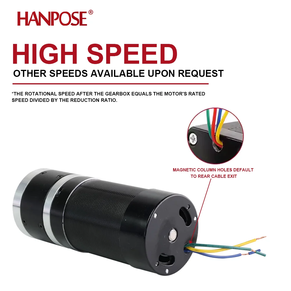 

NEMA23 57BLR120C-HN10L-BLDC-150L Series Reduced-Speed Brushless Circular Motor Variable Speed, Forward/Reverse, 24V High Speed