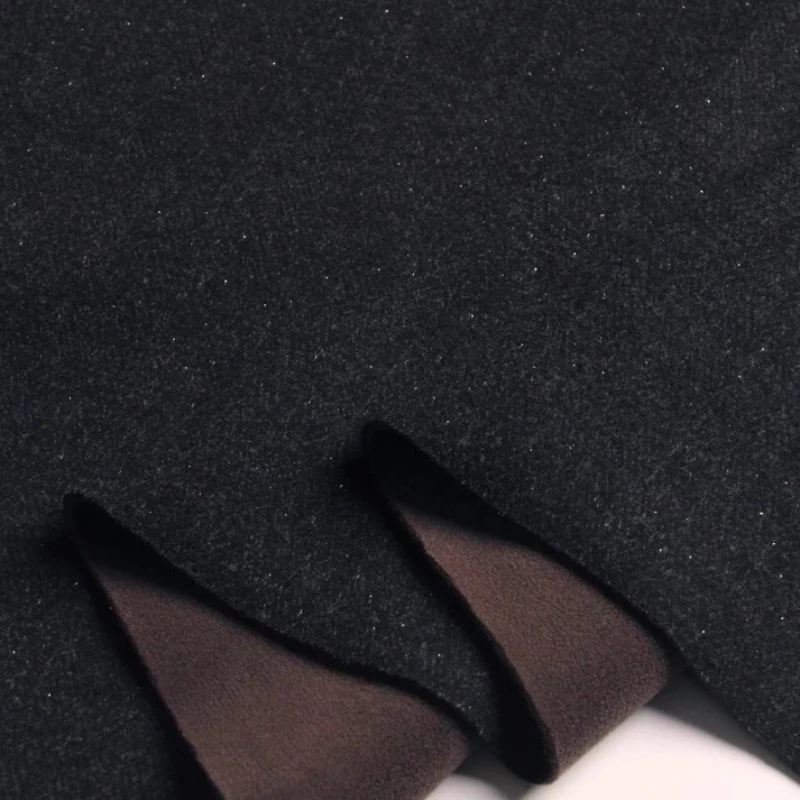 

Warm Pants Wool Blend Thermal Fleece Lined Herringbone Knit Winter Stretch Elastic Trousers Felt Fabrics for Sewing By The Meter