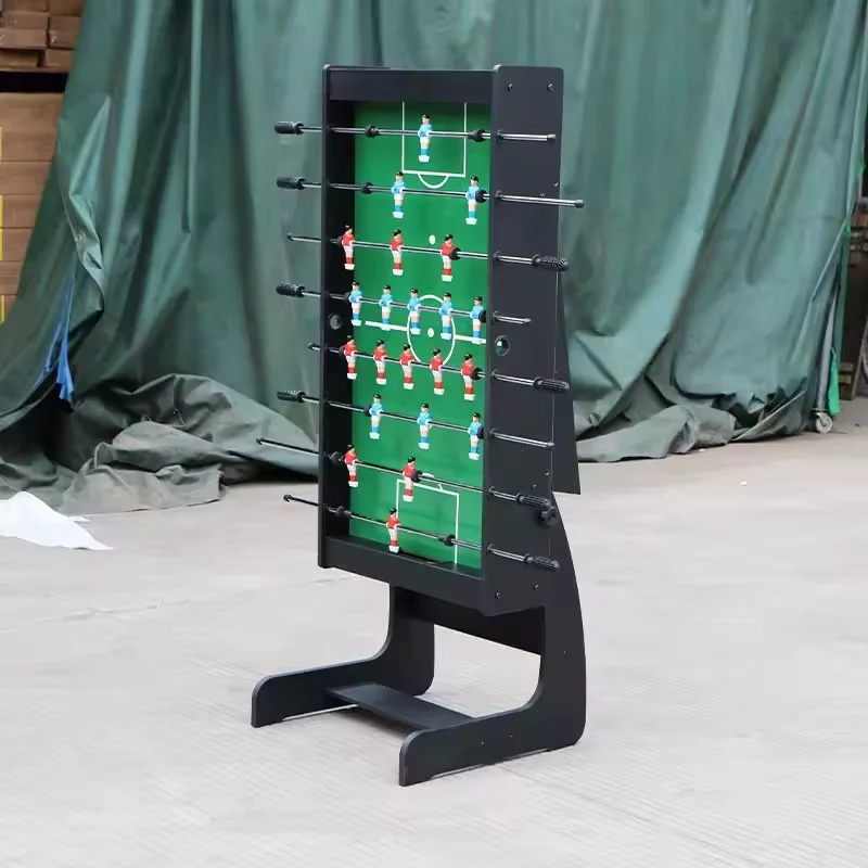 4 Feet Folding Leg Soccer Table, Space Saving Design, Indoor Foosball Kicker Table, Family Games, Kids Friendly