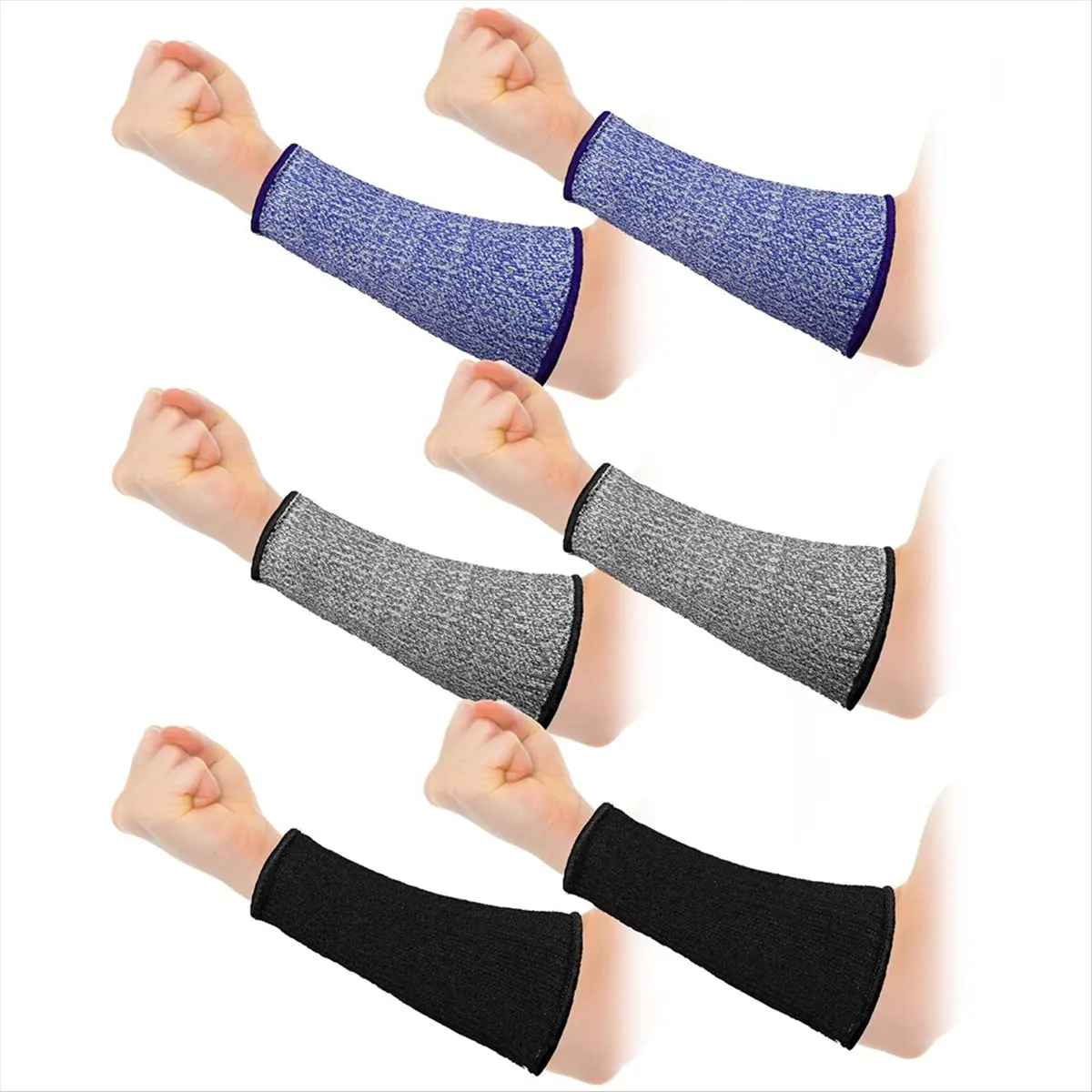 HITL 3 Pairs Arm Protectors for Thin Skin and Bruising Cut Forearm Sleeve Level 5 Arm Burn Protection Sleeve