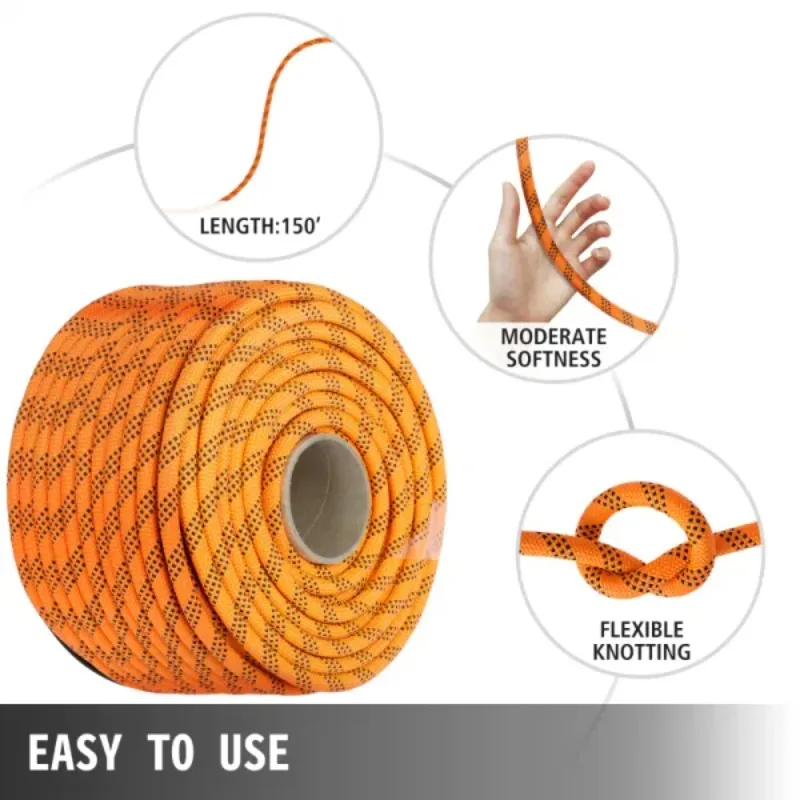 Polyester Rope Emergency Rappel Double Braided Polyester Rope Safety Rope Double Braided Polyester Rope Nylon Drawstring Force