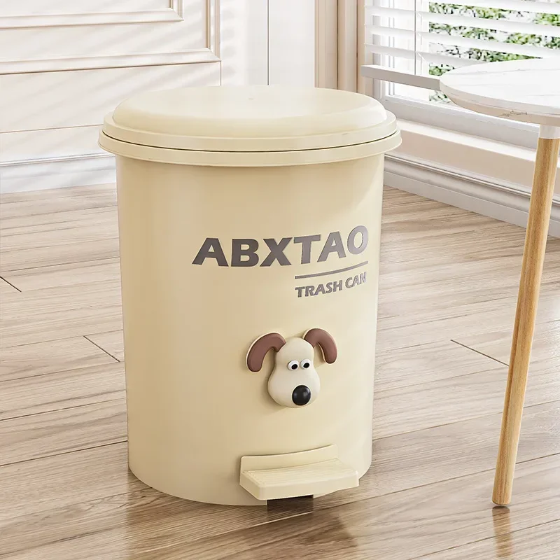 Household Large-capacity Living Room Kitchen Foot-operated Trash Can Bathroom High-value Trash Can